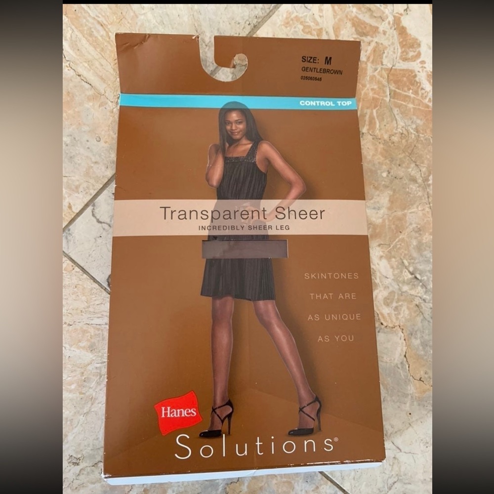 NWT Hanes Solutions Transparent Sheer Incredibly Sheer Leg Size Medium